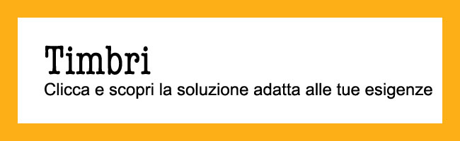 Timbri a tampone, a fuoco, sigilli per ceralacca, timbri autoinchiostranti, tascabili, gomme personalizzabili